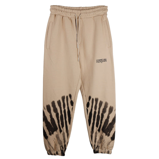 Beige Cotton Men Sweatpant