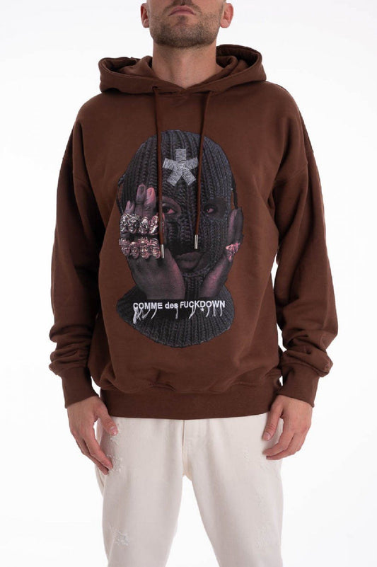 Brown Cotton Men Sweater