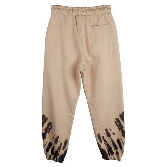 Beige Cotton Men Sweatpant