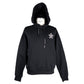 Sleek Black Cotton Hooded Sweatshirt