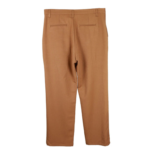 Brown Polyester Men Trouser