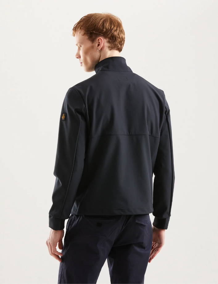 Blue Polyester Men Bomber Jacket