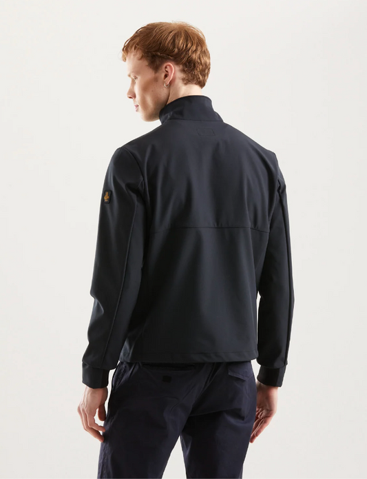 Blue Polyester Men Bomber Jacket