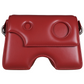 Red Leather Women Crossbody Bag