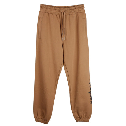 Brown Cotton Men Sweatpant
