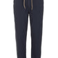 Chic Stretch Trousers with Zip and Drawstring Closure