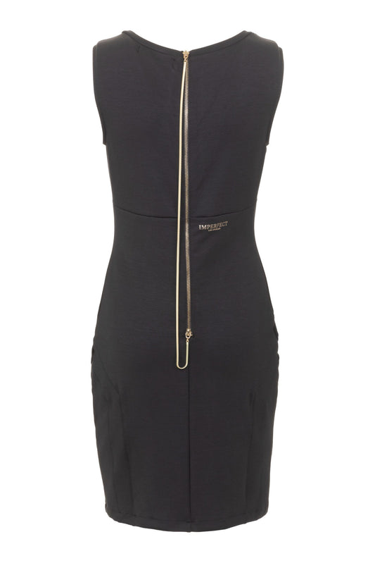Black Polyester Women Dress