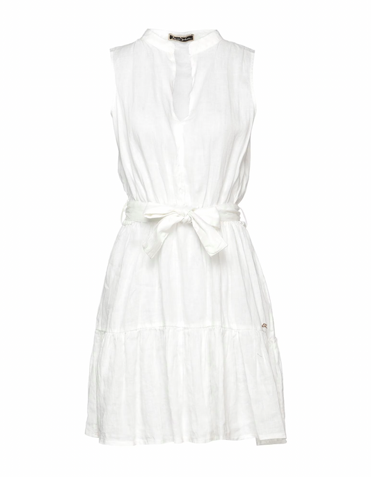 White Linen Women Dress