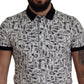 Jazz Print Collared Polo Tee