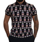 Elegant Black Venus Kiss Polo Tee