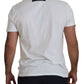 Elegant White Cotton Crewneck T-Shirt
