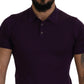 Elegant Purple Cashmere Polo T-Shirt