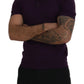Elegant Purple Cashmere Polo T-Shirt
