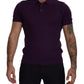 Elegant Purple Cashmere Polo T-Shirt