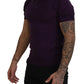 Elegant Purple Cashmere Polo T-Shirt