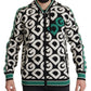 Logo Mania Zip Hooded Wool Sweater