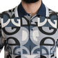 Regal Blue Polo T-Shirt with Logo Print