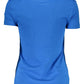 Blue Cotton Women T-Shirt