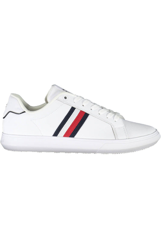 White Polyester Men Sneaker