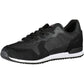 Black Polyester Men Sneaker