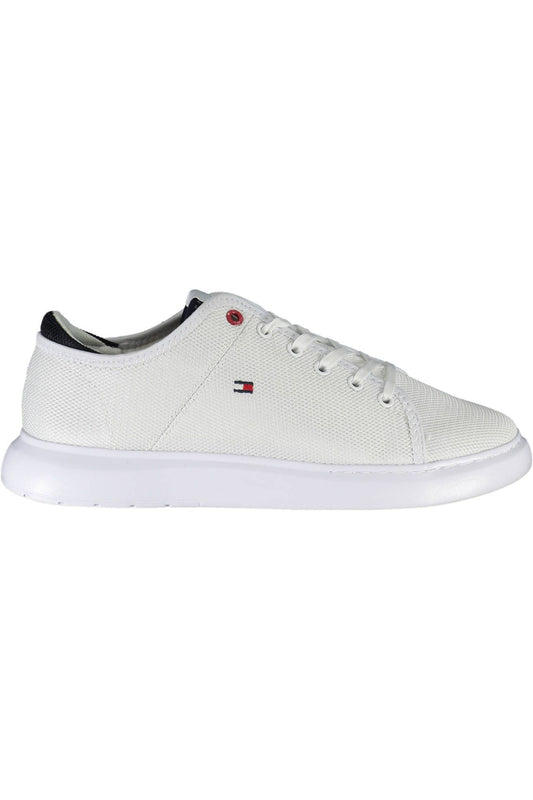 White Polyester Men Sneaker