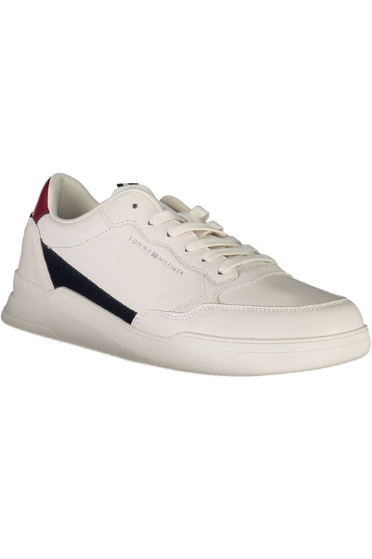 White Polyester Men Sneaker
