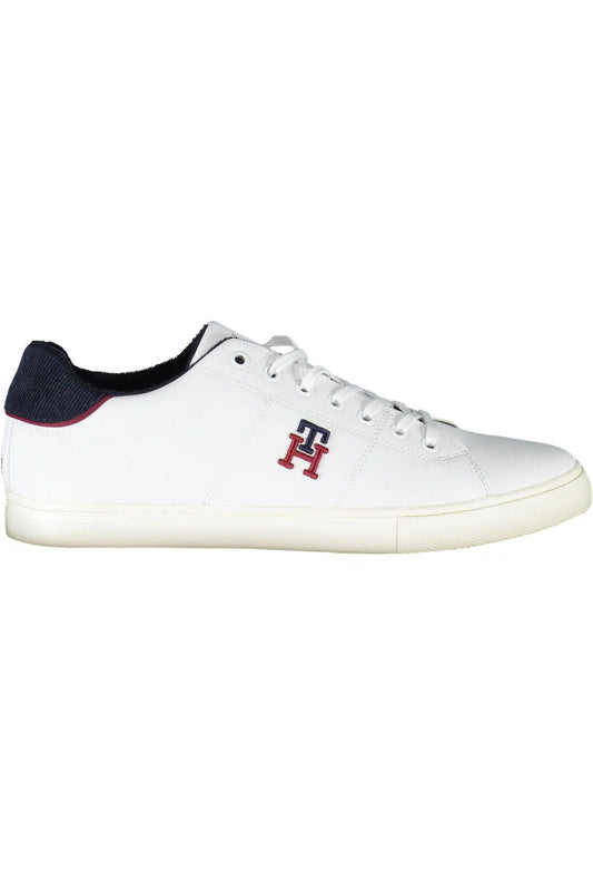 White Polyester Men Sneaker