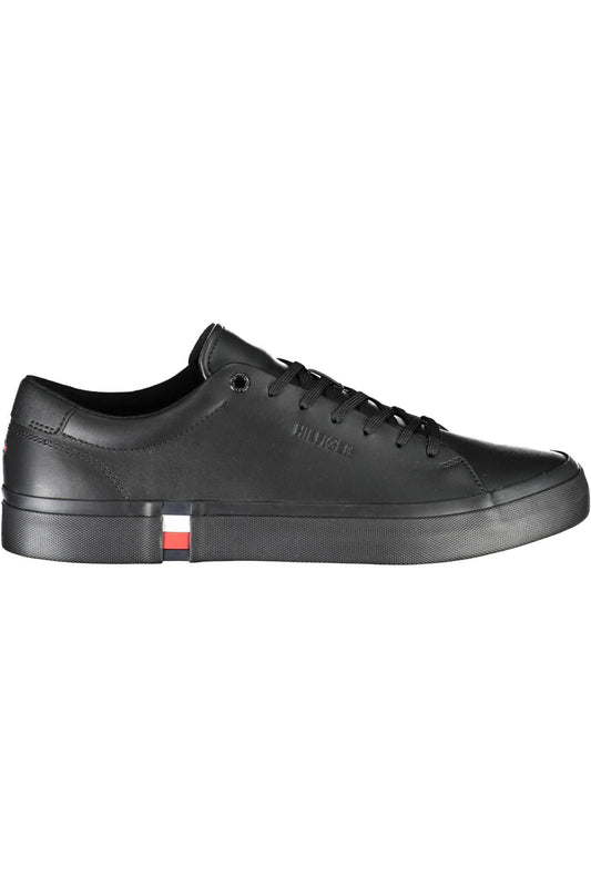 Black Polyester Men Sneaker