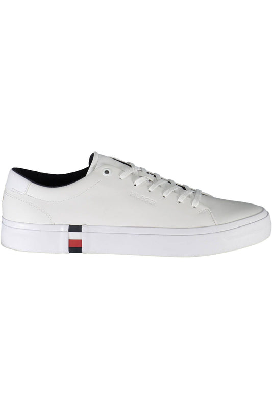 White Polyester Men Sneaker