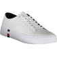 White Polyester Men Sneaker