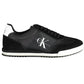 Black Polyester Men Sneaker