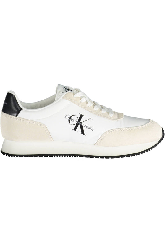 White Nylon Men Sneaker