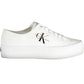 White Cotton Women Sneaker