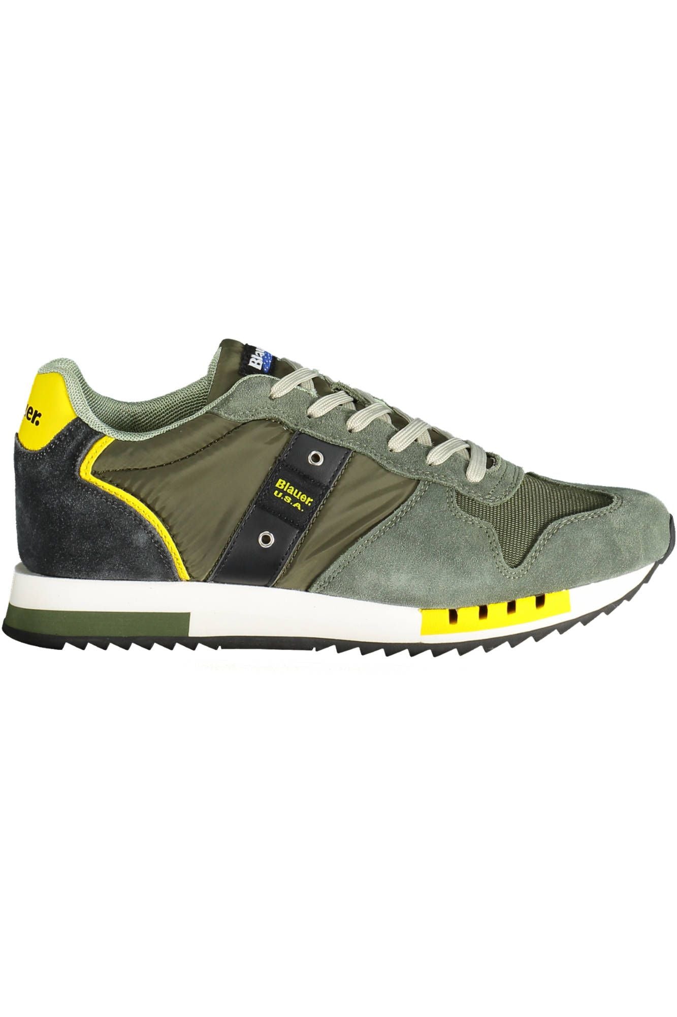 Green Polyester Men Sneaker