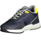 Blue Polyester Men Sneaker