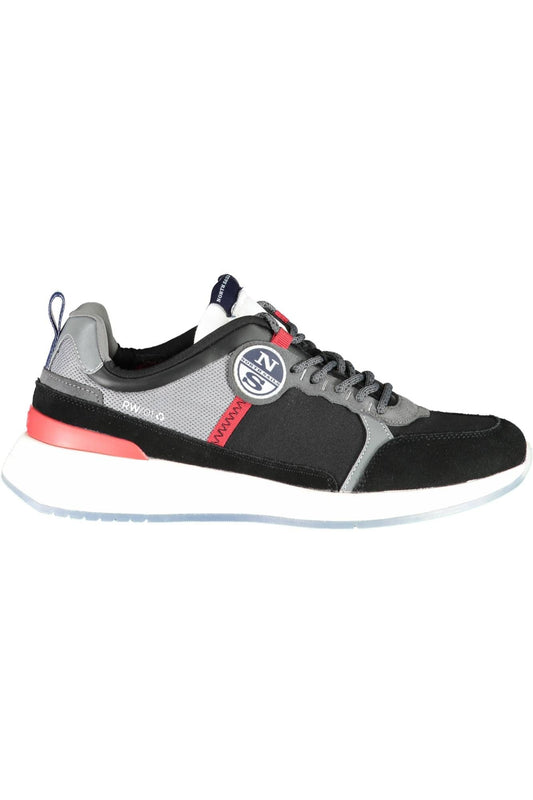 Black Leather Mens Sneaker