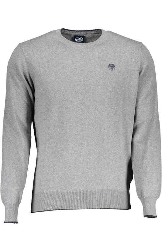 Gray Cotton Men Sweater