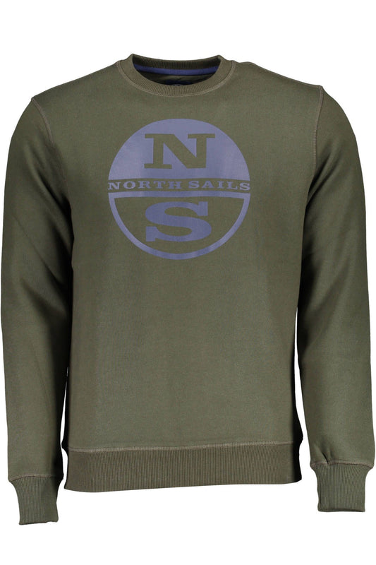 Green Cotton Men Sweater