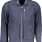 Blue Polyester Men Jacket