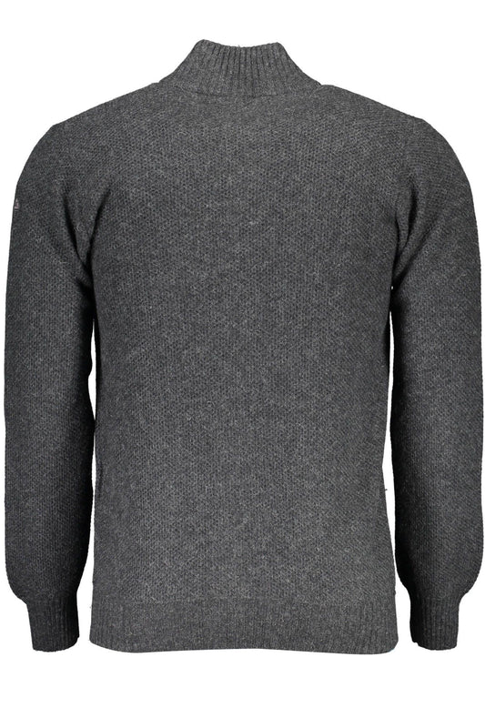 Gray Wool Men Cardigan