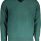 Green Cotton Men Sweater