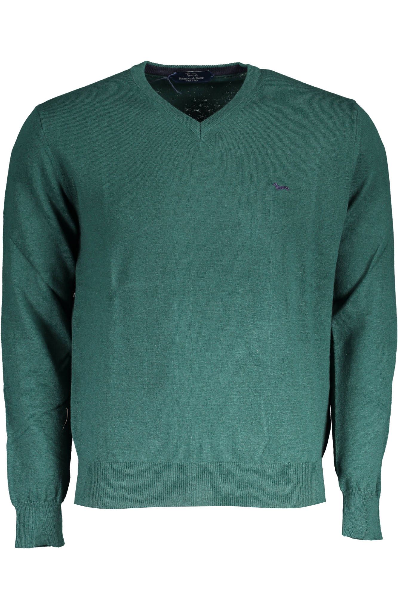 Green Cotton Men Sweater