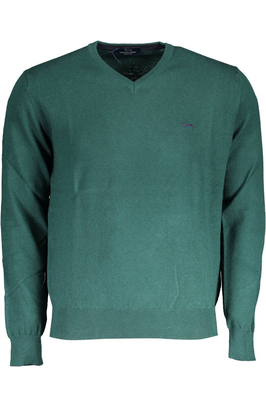 Green Cotton Men Sweater