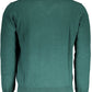 Green Cotton Men Sweater