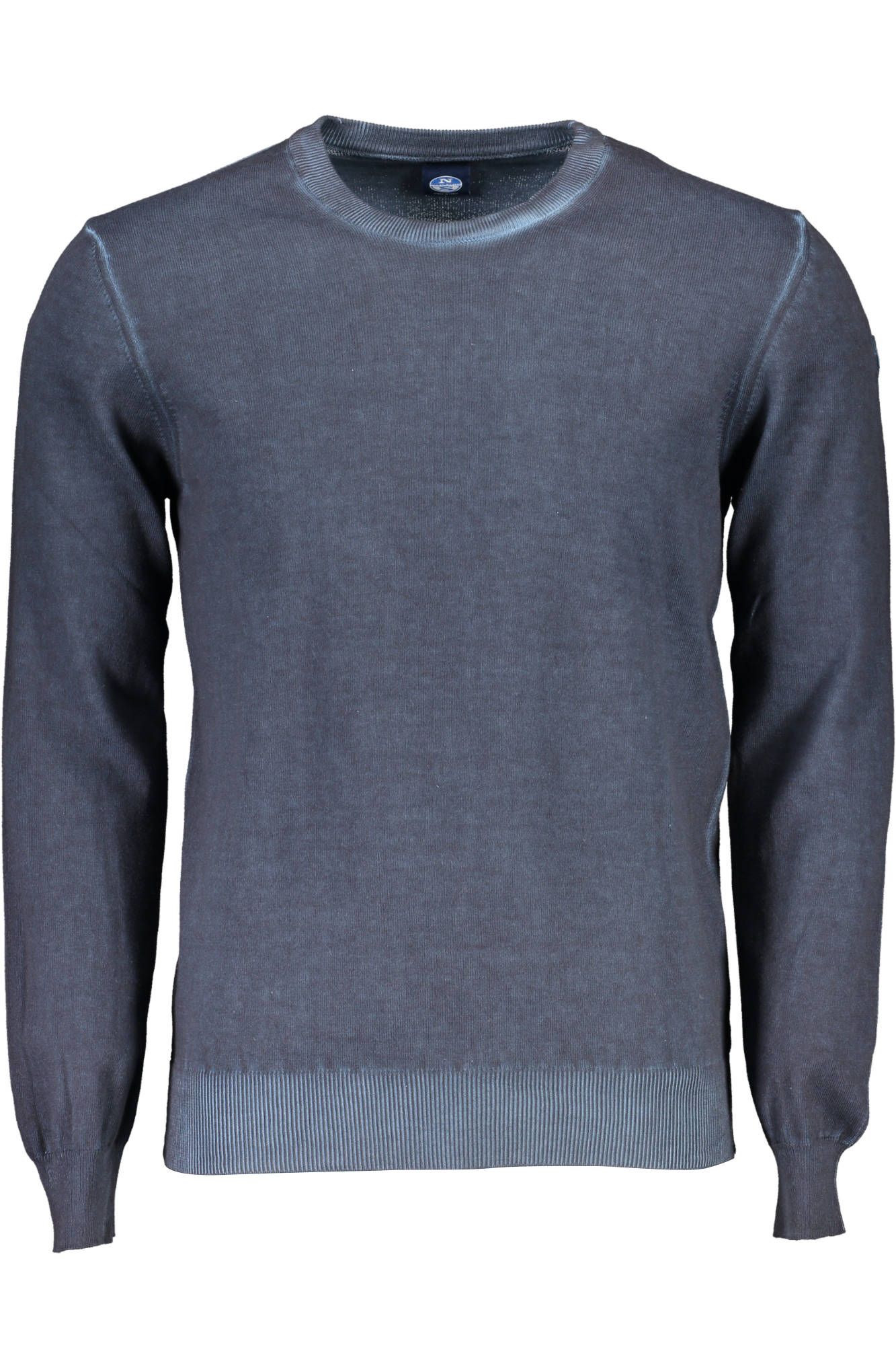 Blue Cotton Men Sweater