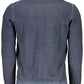 Blue Cotton Men Sweater
