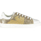Gold Polyester Women Sneaker