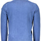 Blue Cotton Men Sweater