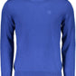 Blue Cotton Men Sweater