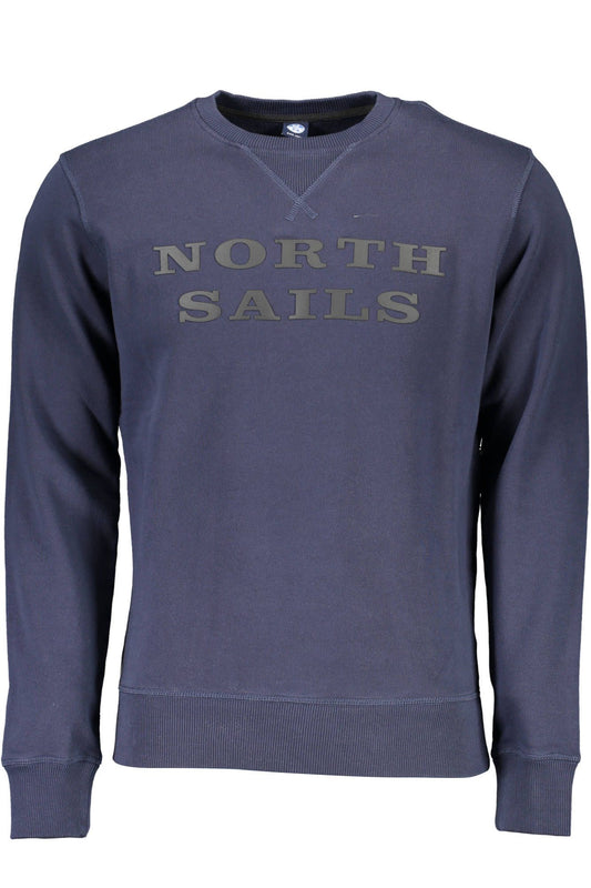 Blue Cotton Men Sweater